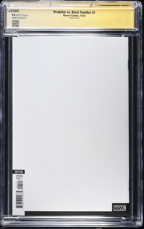 Predator Vs Black Panther (2024) # 1 (CGC 9.8 SS) Signed & Sketch Tim Vigil
