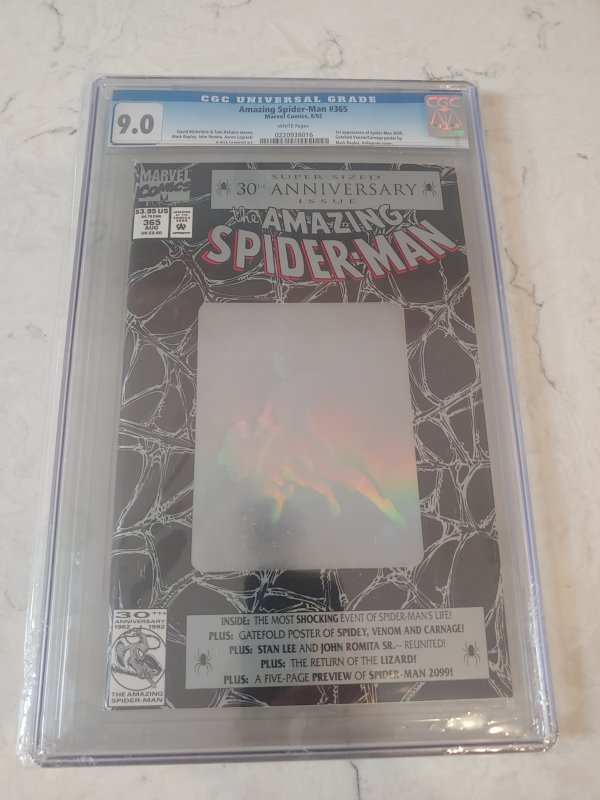 The Amazing Spider-Man #365 CGC 9.0  1ST APPEARANCE OF SPIDER-MAN 2099!