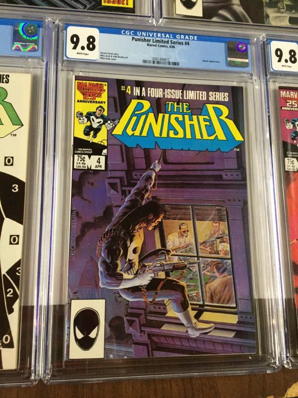 The Punisher Limited Series 1 2 3 4 5 1-5 All Cgc 9.8 White Pages Marvel Set 