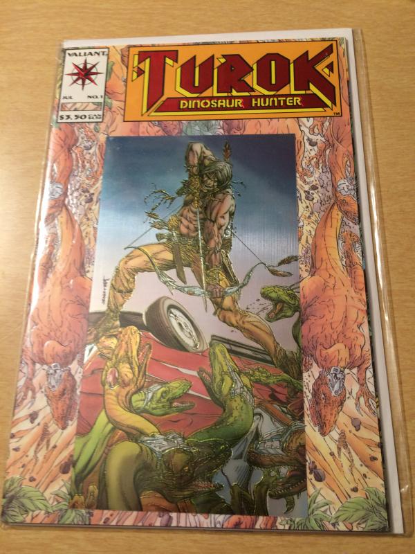 Turok: Dinosaur Hunter #1 metallic/reflective cover