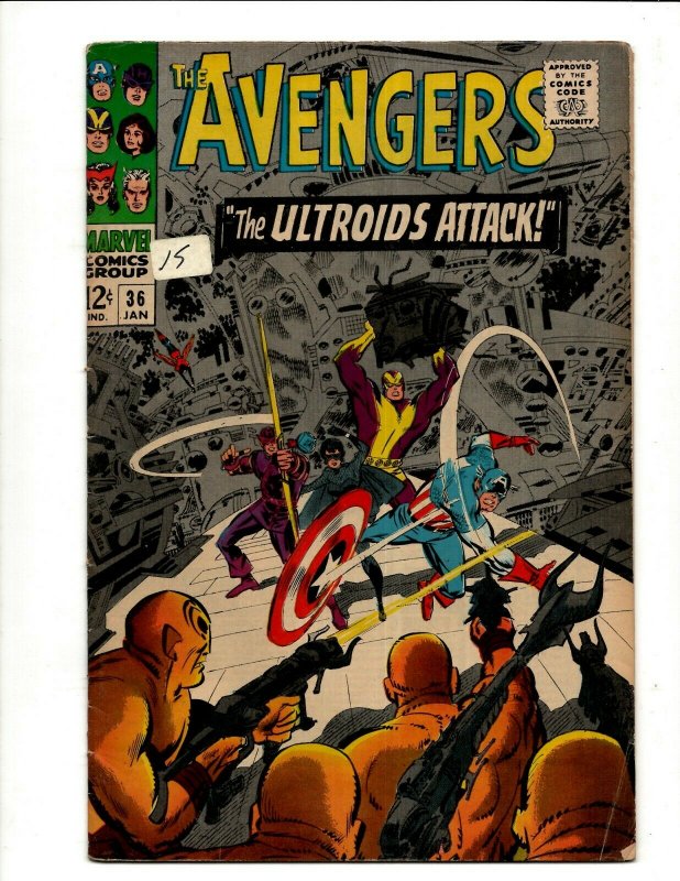 Avengers # 36 FN Marvel Comic Book Hulk Thor Iron Man Captain America BJ1