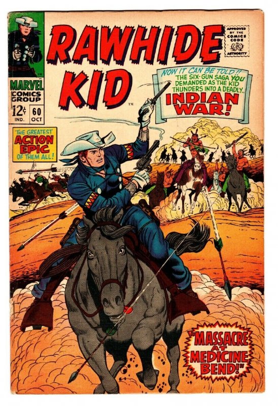 RAWHIDE KID #60 1967 MARVEL-DICK AYERS-HERB TRIMPE-AL KURZROK-INDIANS-FN