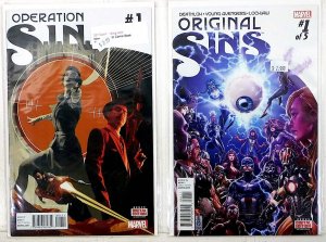 S.I.N. Lot 2 #Operation 1, Original Sins 1 2015 Marvel Peggy Carter Comics