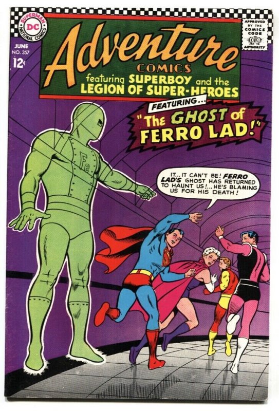 ADVENTURE COMICS #357 FERRO LAD GHOST SUPERBOY VF 