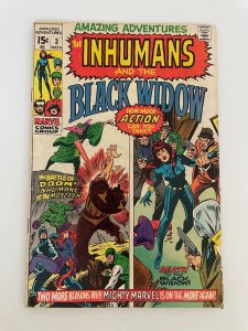 Amazing Adventures # 3 FN Marvel Comic Book Inhumans Black Widow 2 LI6
