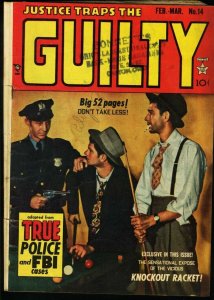 JUSTICE TRAPS THE GUILTY #14-1950-PHOTO COVER VG-