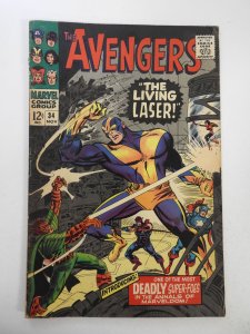 The Avengers #34 (1966) VG Condition extra staple added