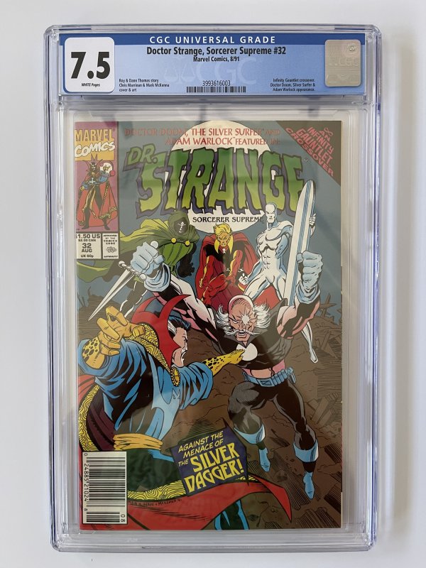 Doctor Strange, Sorcerer Supreme #32 - CGC 7.5 -   Newsstand -  1st Nox (1991)