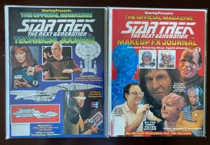 Star Trek The Next Generation Makeup + Technical Journal #1 both NM O'Quinn 1992 