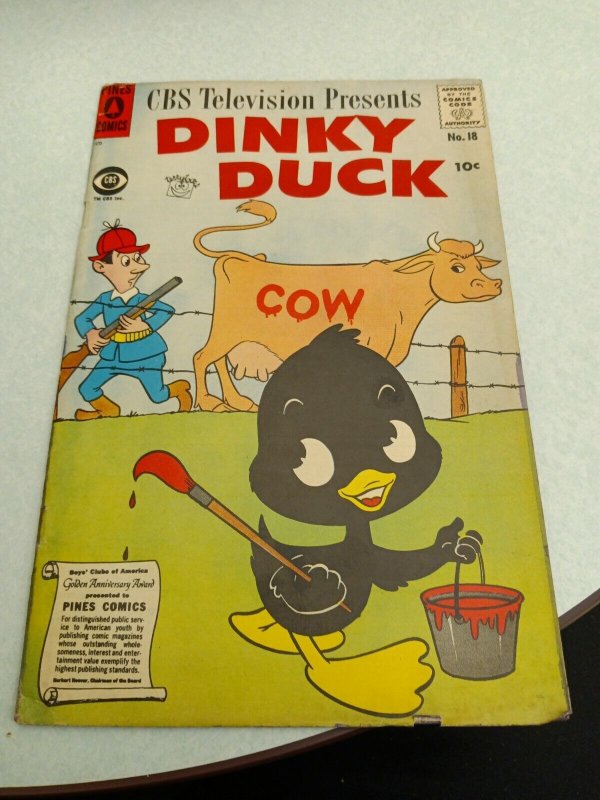 DINKY DUCK #18 Pines Comics 1958 cbs tv cartoons silver age Terry toons