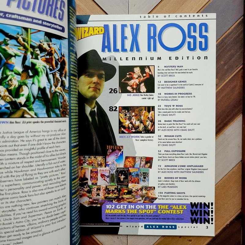 Wizard ALEX ROSS Special (1999) VF+ *Signed by Alex Ross* Millennium Edition SC