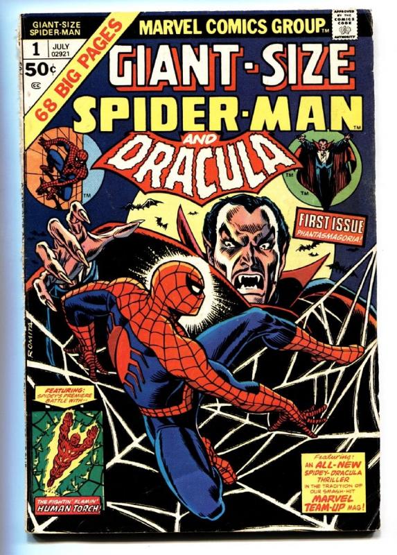 GIANT-SIZE SPIDER-MAN #1 comic book 1974 Marvel Dracula VG/FN