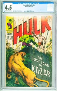 The Incredible Hulk #109 (1968) CGC 4.5