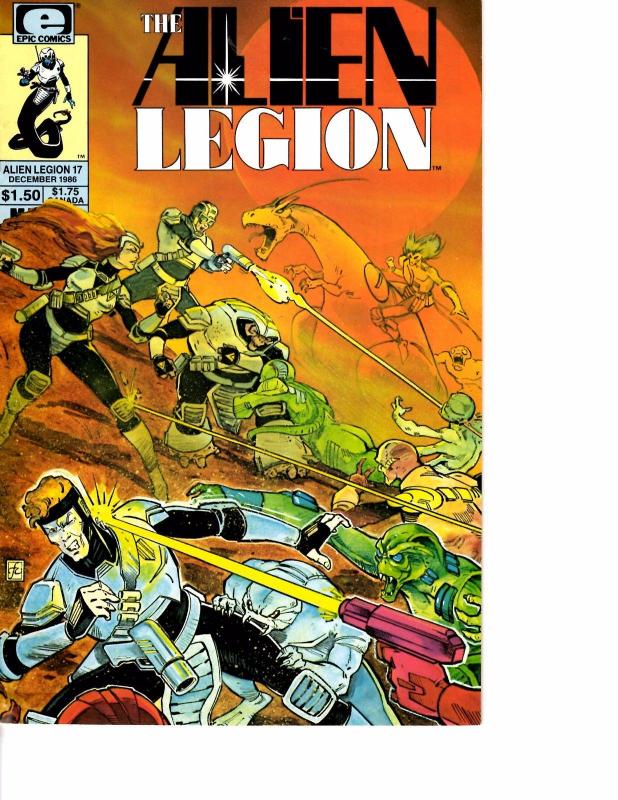 Lot Of 5 Alien Legion Epic Comic Books #6 10 11 12 17  BH54