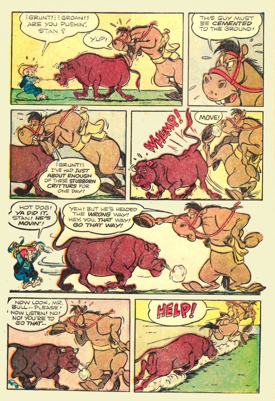 SPUNKY JUNIOR COWBOY #4 (Sept1950) 5.5 FN- JACK BRADBURY's Talking Horse Stanley