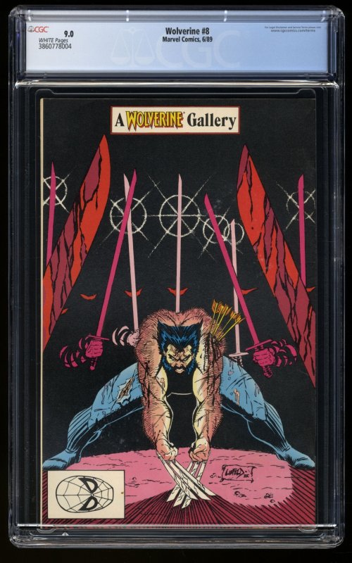 Wolverine #8 CGC VF/NM 9.0 White Pages Classic Grey Hulk Mr. Fixit cover!