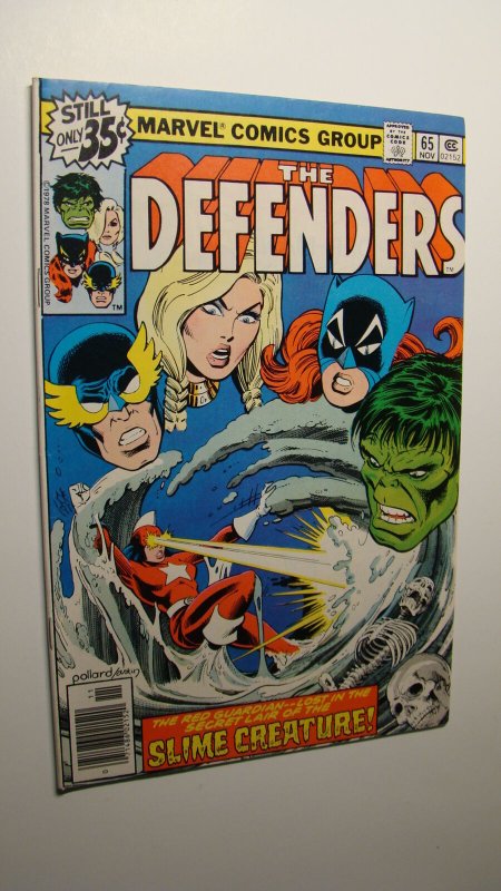 DEFENDERS 65 *HIGH GRADE* VS SLIME CREATURE HELLCAT HULK NIGHTHAWK RED GUARDIAN 