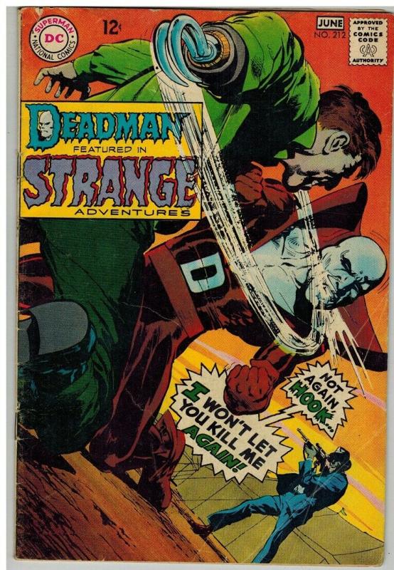 STRANGE ADVENTURES 212 G-VG June 1968  ADAMS DEADMAN