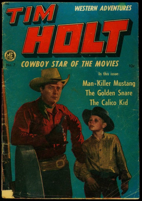 Tim Holt #7 1949- Photo cover- ME Golden Age Western G/VG