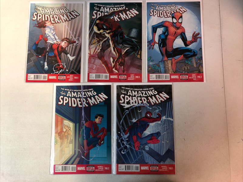 Amazing Spider-Man Lot 2013 700.1 700.2 700.3 700.4 700.5 (VF+/NM) Complete Set