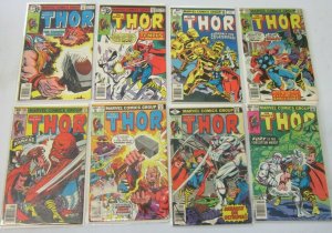 Thor comic lot from:#252-299 43 different avg 5.0 range 4.0-6.0 (1976-80)