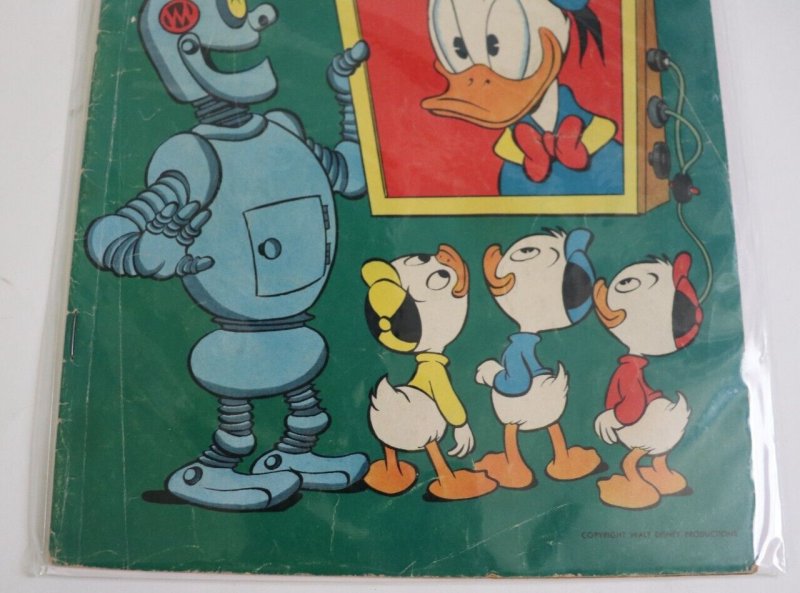 Walt Disneys Donald Duck #28 Robot Cover VTG 1953 Golden Age Dell Comics