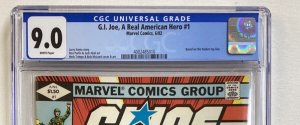 G.I. Joe, A Real American Hero #1 - CGC 9.0 - Marvel - 1982 - 1st appearances! 