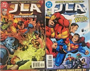 JLA#28-31 VF/NM LOT 1999 'CRISIS TIMES FIVE' GRANT MORRISON DC COMICS