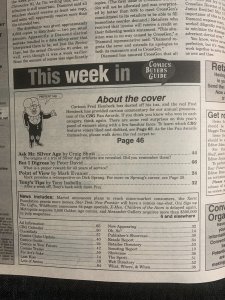 2000 COMICS BUYER'S GUIDE Magazine #1386 FN+ 6.5 CBG Fan Awards Results Inside