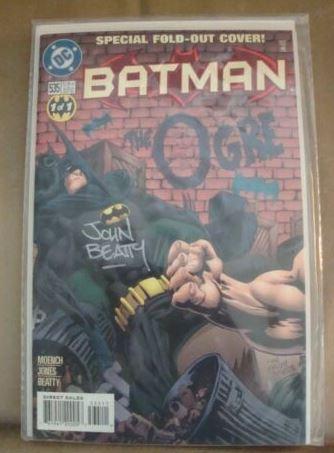 BATMAN #535 SPECIAL FOLD OUT COVER SIGNED BY JOHN BEATTY W/COA