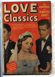 LOVE CLASSICS #1--Romance comic book--1949--Timely--Golden-Age