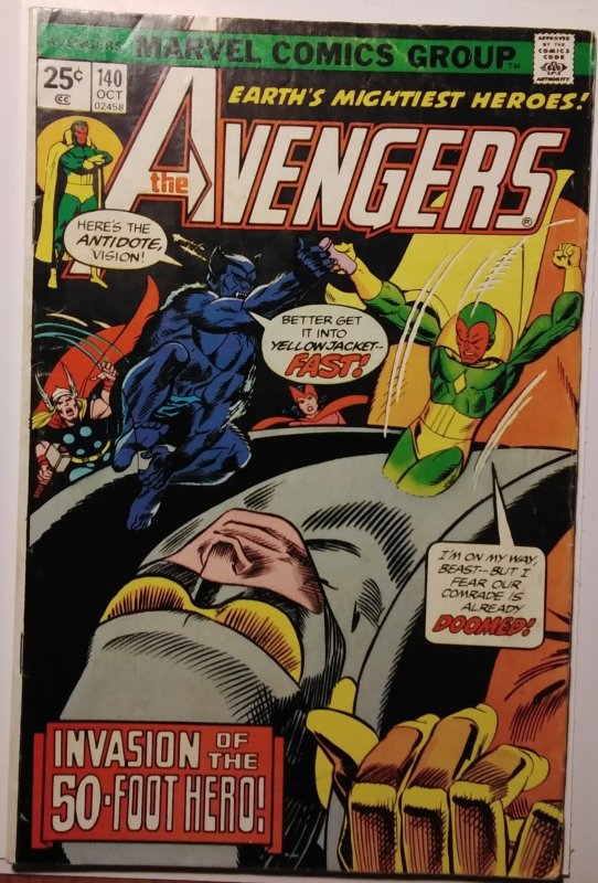 The Avengers #140 (1975) Vision Scarlet Witch Thor