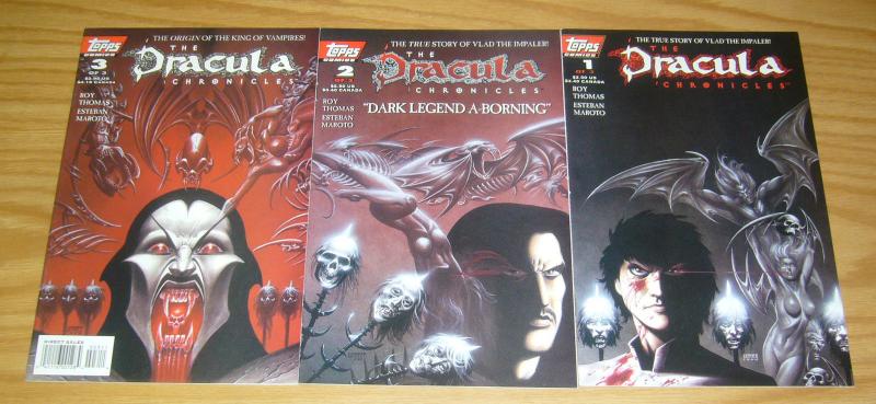 Dracula Chronicles #1-3 VF/NM complete series - roy thomas - joe linsner origin