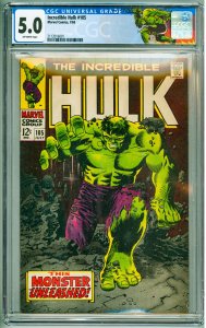 The Incredible Hulk #105 (1968) CGC 5.0! OW Pages!