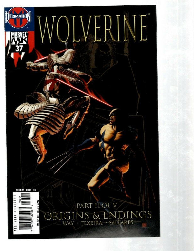 Lot Of 9 Wolverine Marvel Comic Books # 37 38 39 40 1 2 2 4 5 Origins RB27