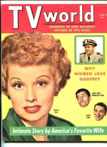 MAG: TV WORLD-JUNE-1953-LUCILLE BALL-SOUTHERN STATES PEDIGREE-vf/nm