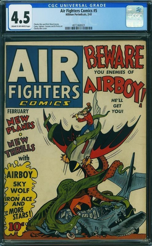 Air Fighters Comics #5 (1943) CGC 4.5 VG+