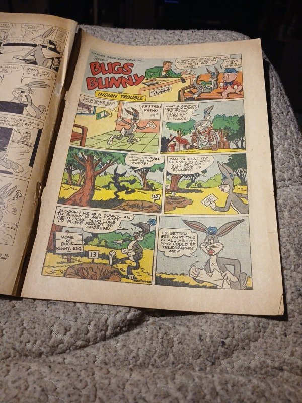 BUGS BUNNY #289 1950 - INDIAN TROUBLE 52 PGS DELL  Four-COLOR Golden Age Comics