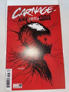 CARNAGE BLACK, WHITE & RED #1 VARIANT GLEASON BLACK WEBS COVER! HOT COVERS VENOM
