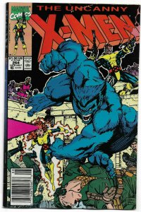 UNCANNY X-MEN#264 VF/NM 1990 NEWSTAND EDITION MARK JEWELERS MARVEL COMICS