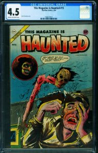 This Magazine Is Haunted #15  1952 - Fawcett -CGC 4.5 - Comic Book-1560272011
