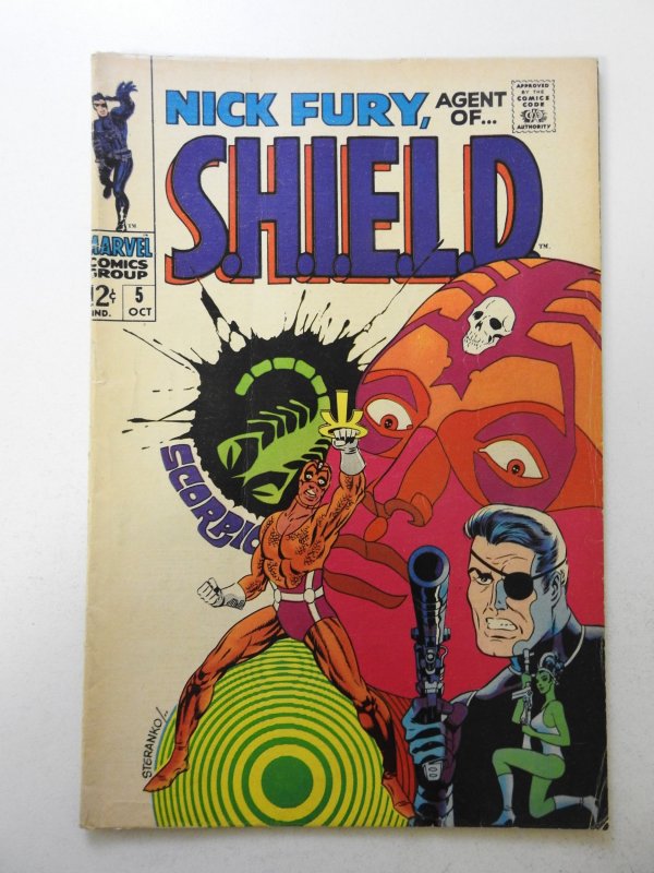 Nick Fury, Agent of SHIELD #5 (1968) VG Condition moisture stain