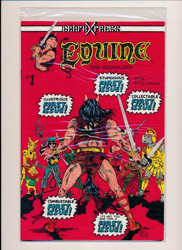 GraphXpress EQUINE the Uncivilized #1 First Issue (1983) ~ VF/NM (PF173) 