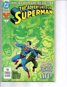 Dc Comics Adventures of Superman #498, 499 & 500 Funeral for a Friend