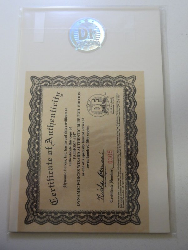 Fathom #14 Dynamic Forces Blue Foil Cover (2002) W/COA