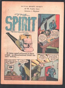 Spirit 2/4/1945-Will Eisner's famous mystery character-Lady Luck & Intellectu...