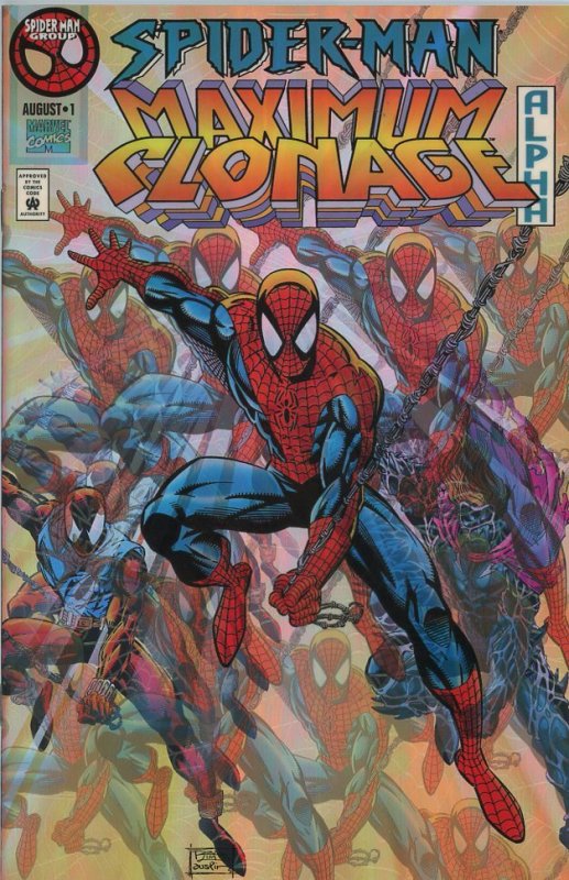 Spider-Man: Maximum Clonage Alpha Acetate Cover! 9.0 (our highest grade)  1995