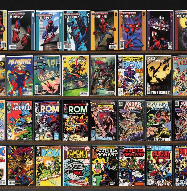 Huge Lot 150+ Comics with Ultimate Spider-Man, Ka Zar The Savage, Rom & More!
