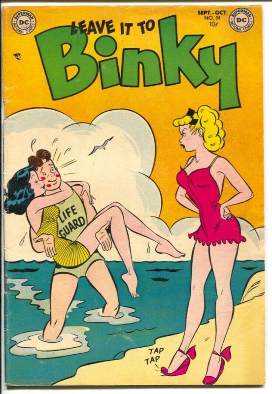 Leave It To Binky #34 1953-DC-swimsuit with high heels cover-teen humor-FN- 