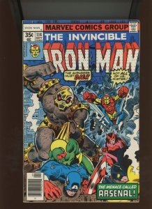 (1978) Iron Man #114: BRONZE AGE! KEY ISSUE! (1ST) ARSENAL! (7.0/7.5)